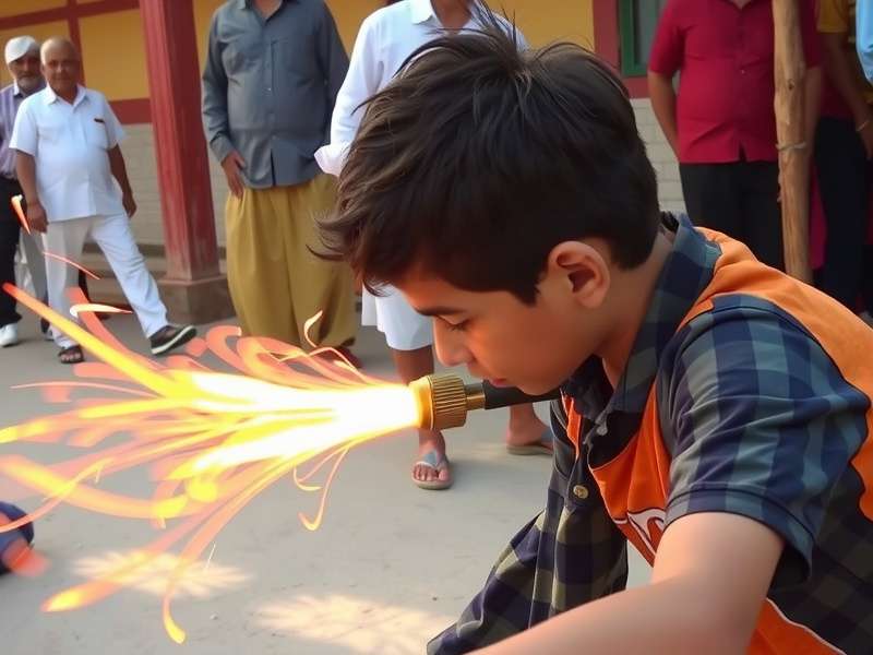 Super Pull Shot Hero Game in Progress at a Village Fair in Punjab, India